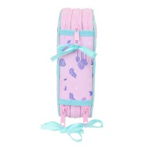 Dreifaches Federmäppchen Frozen Cool days Violett Himmelsblau 12,5 x 19,5 x 5,5 cm 36 Stücke