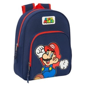 Schulrucksack Super Mario World Marineblau 28 x 34 x 10 cm