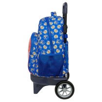 Cartable à roulettes Sonic Prime Bleu 33 x 45 x 22 cm