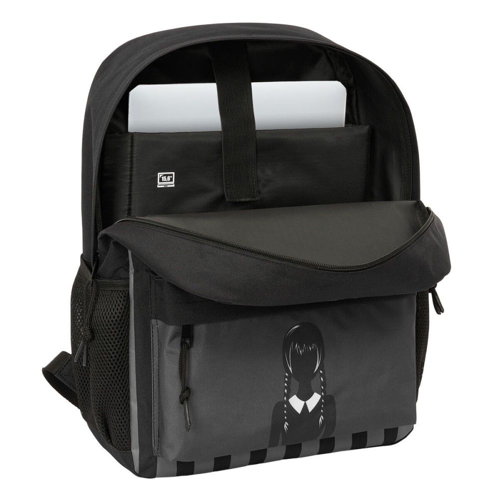 School Bag Wednesday Black 32 x 43 x 14 cm