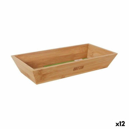 Bowl Quttin Brown Bamboo 29,3 x 14 x 5 cm (12 Units)