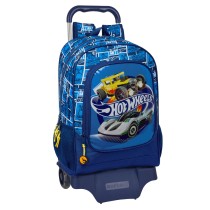 Schulrucksack mit Rädern Hot Wheels Sonny Marineblau 32 x 42 x 14 cm