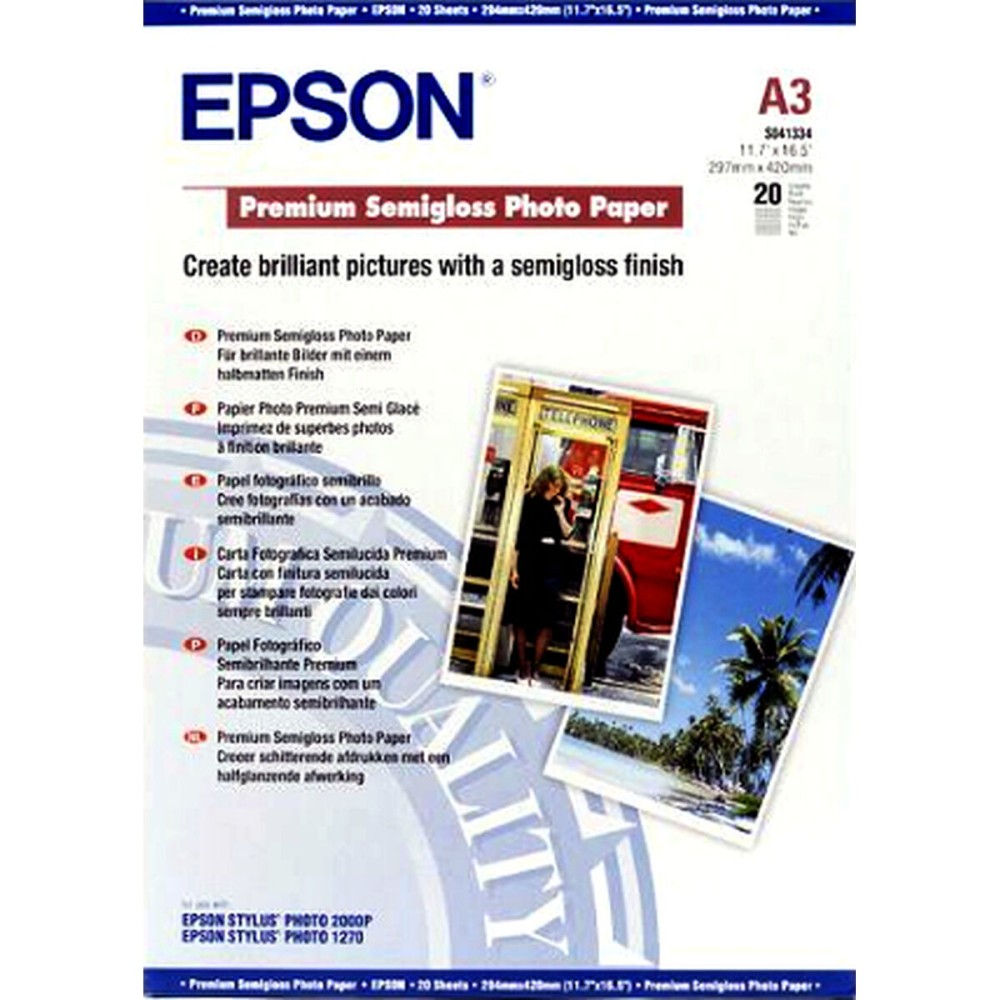 Satin Photo Paper Epson 2357145 A3 20 Sheets (1 Unit)