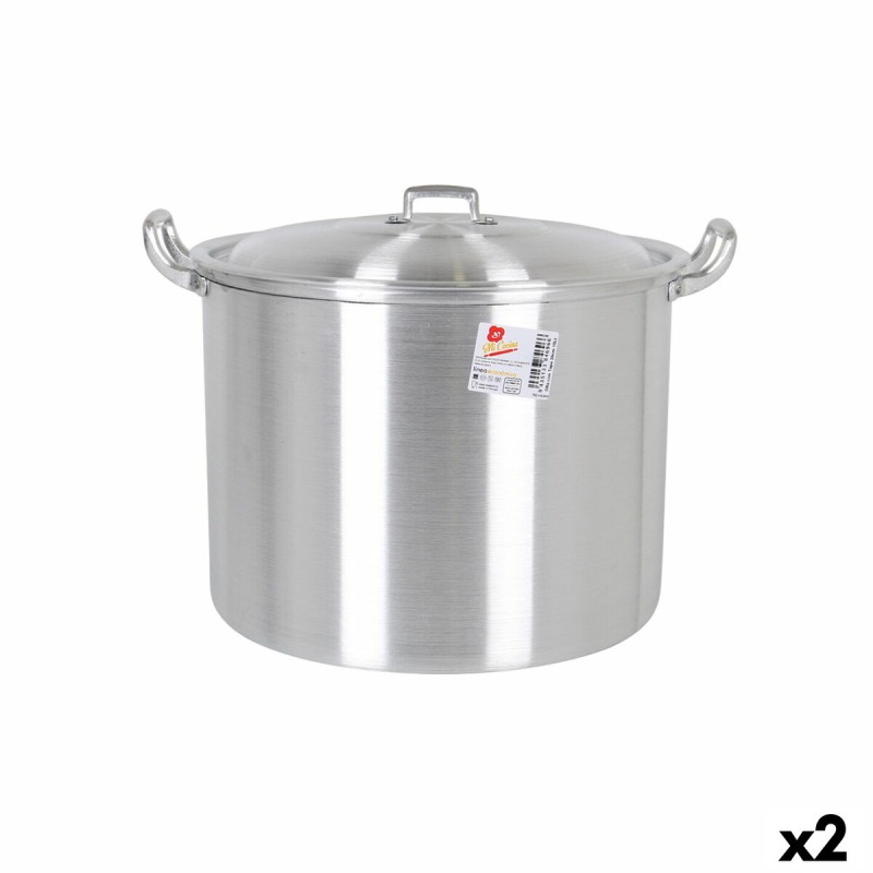 Casserole with Lid Aluminium 39 x 33 x 27 cm (2 Units)