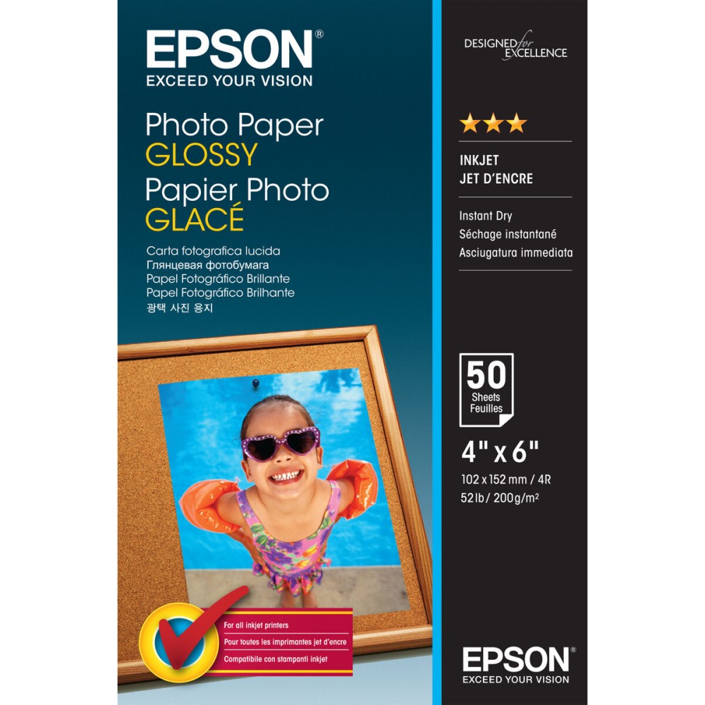 Glossy Photo Paper Epson C13S042547 Brillo (10 x 15 cm)