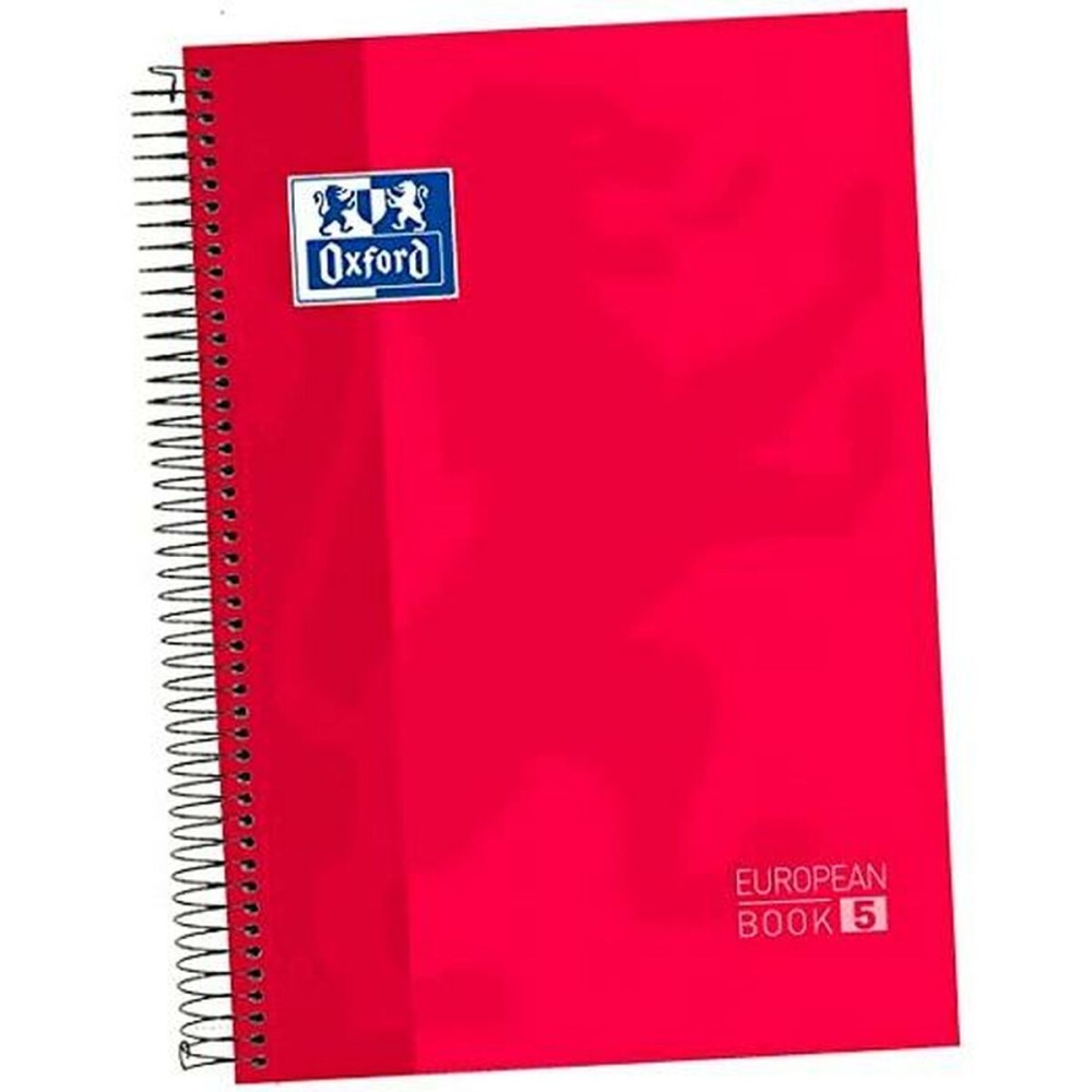 Notebook Oxford Europeanbook 5 Red A4+ 120 Sheets (5 Units)