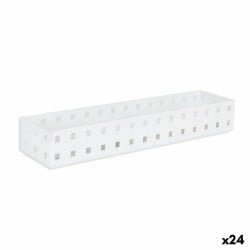 Organiseur de Tiroirs Confortime Blanc 27,6 x 6,6 x 4,3 cm (24 Unités)