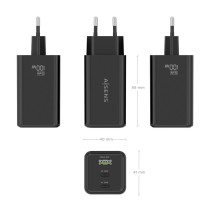 Cordless Charger Aisens ASCH-100W3P052-BK Black 100 W