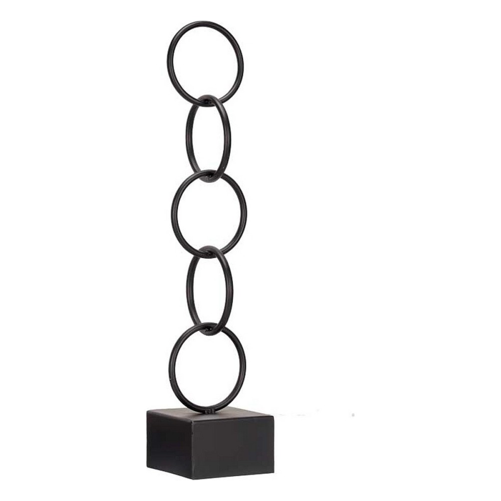 Deko-Figur Gift Decor Schwarz Ringe 12,5 x 60,5 x 12,5 cm