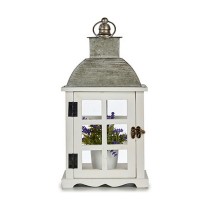 Lanterne Gift Decor Blanc Argenté Bois Métal Verre 14 x 39,3 x 20 cm 20 x 39,3 x 14 cm 20 x 40 x 14 cm (6 Unités)