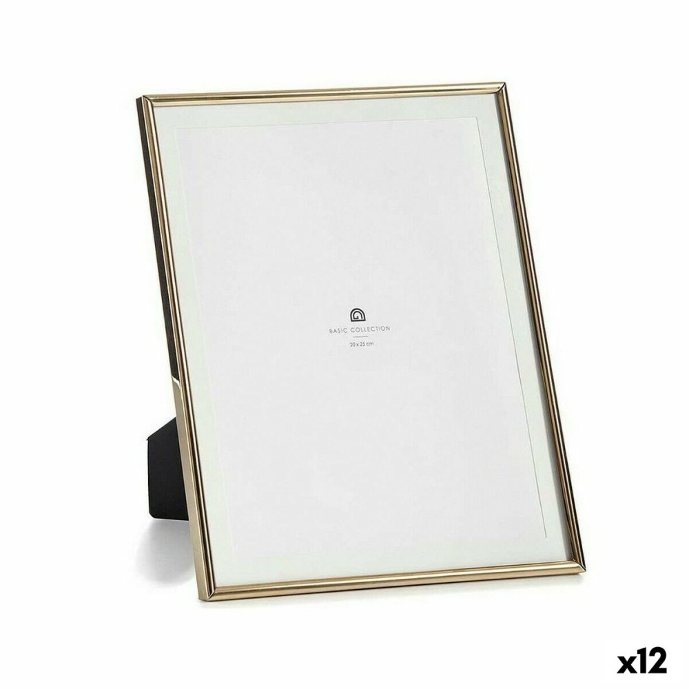 Cadre photo Gift Decor Doré Verre Acier (12 Unités)