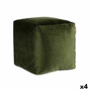 Puff Gift Decor grün polystyrol Samt (4 Stück)