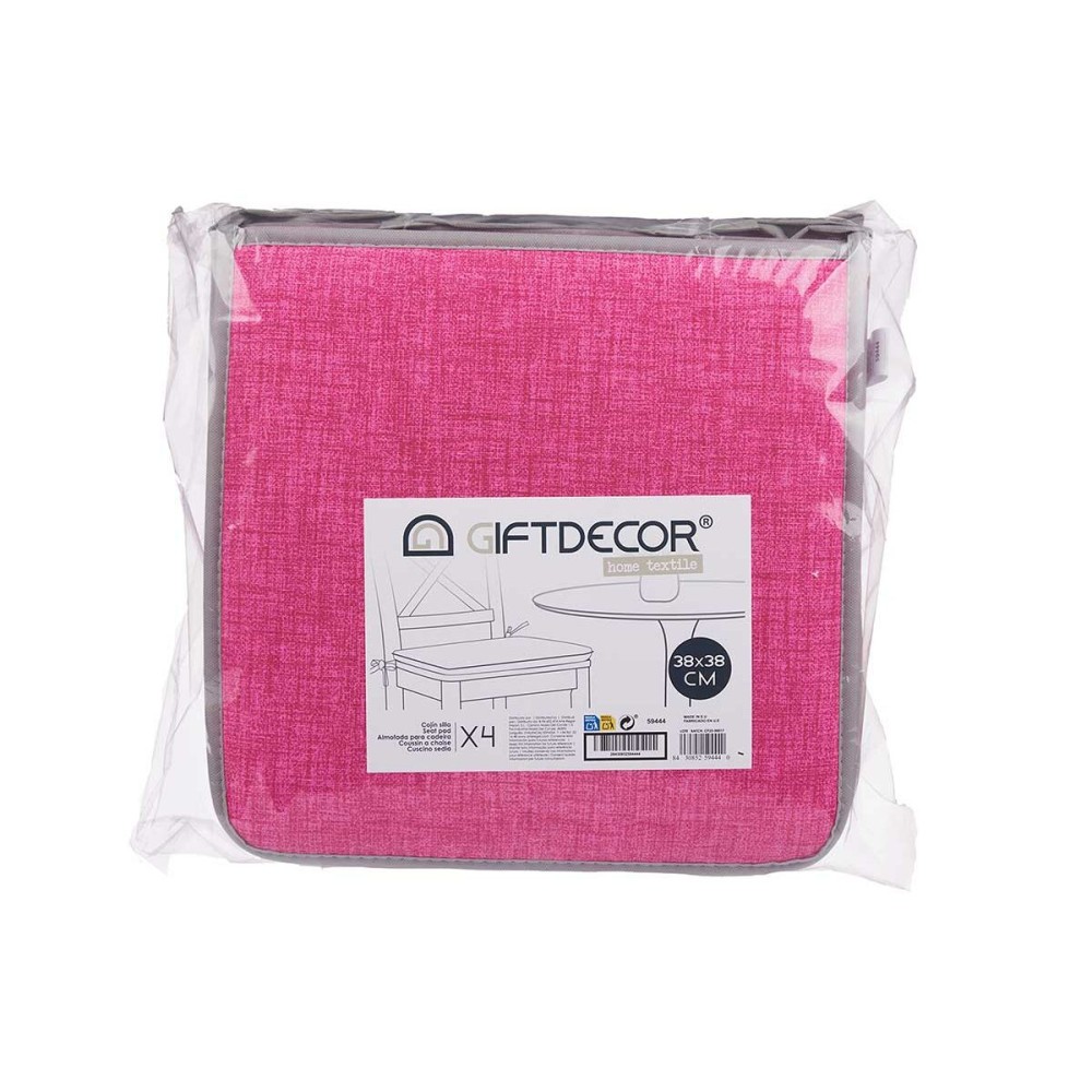 Chair cushion Gift Decor 38 x 2,5 x 38 cm (4 Units)
