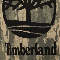 Men’s Short Sleeve T-Shirt Timberland Stack Logo Camo Black