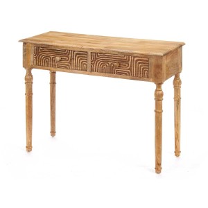 Konsolentisch mit 2 Schubladen Gift Decor Braun 98 x 77 x 42 cm Wölbung