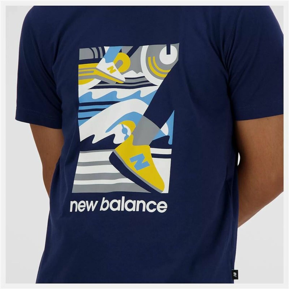 Herren Kurzarm-T-Shirt New Balance Sport Essentials Triathlon Blau