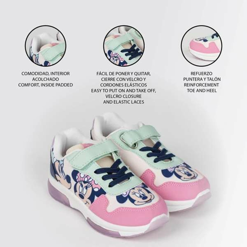 Turnschuhe mit LED Minnie Mouse Rosa 29