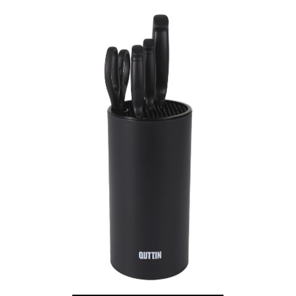Ensemble de couteaux de cuisine et support Quttin Nero 5 Pièces (2 Unités)