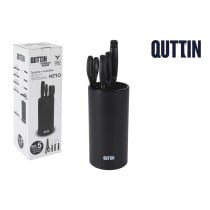 Ensemble de couteaux de cuisine et support Quttin Nero 5 Pièces (2 Unités)