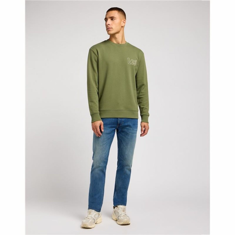 Sweat sans capuche homme Lee Wobbly Kaki