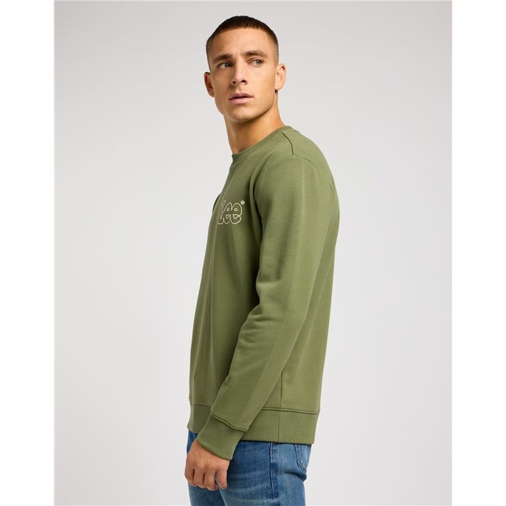 Men’s Sweatshirt without Hood Lee Wobbly Khaki