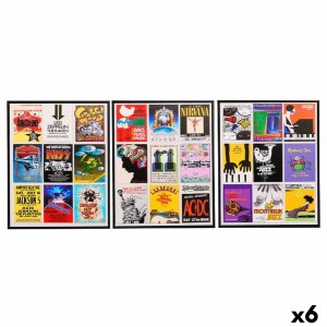 Leinwand Gift Decor Musik 40 x 2 x 50 cm (6 Stück)