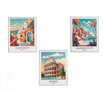 Leinwand Gift Decor Stadt 40 x 3 x 50 cm (6 Stück)