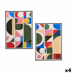 Canvas Gift Decor Abstract 50 x 3 x 70 cm (4 Units)