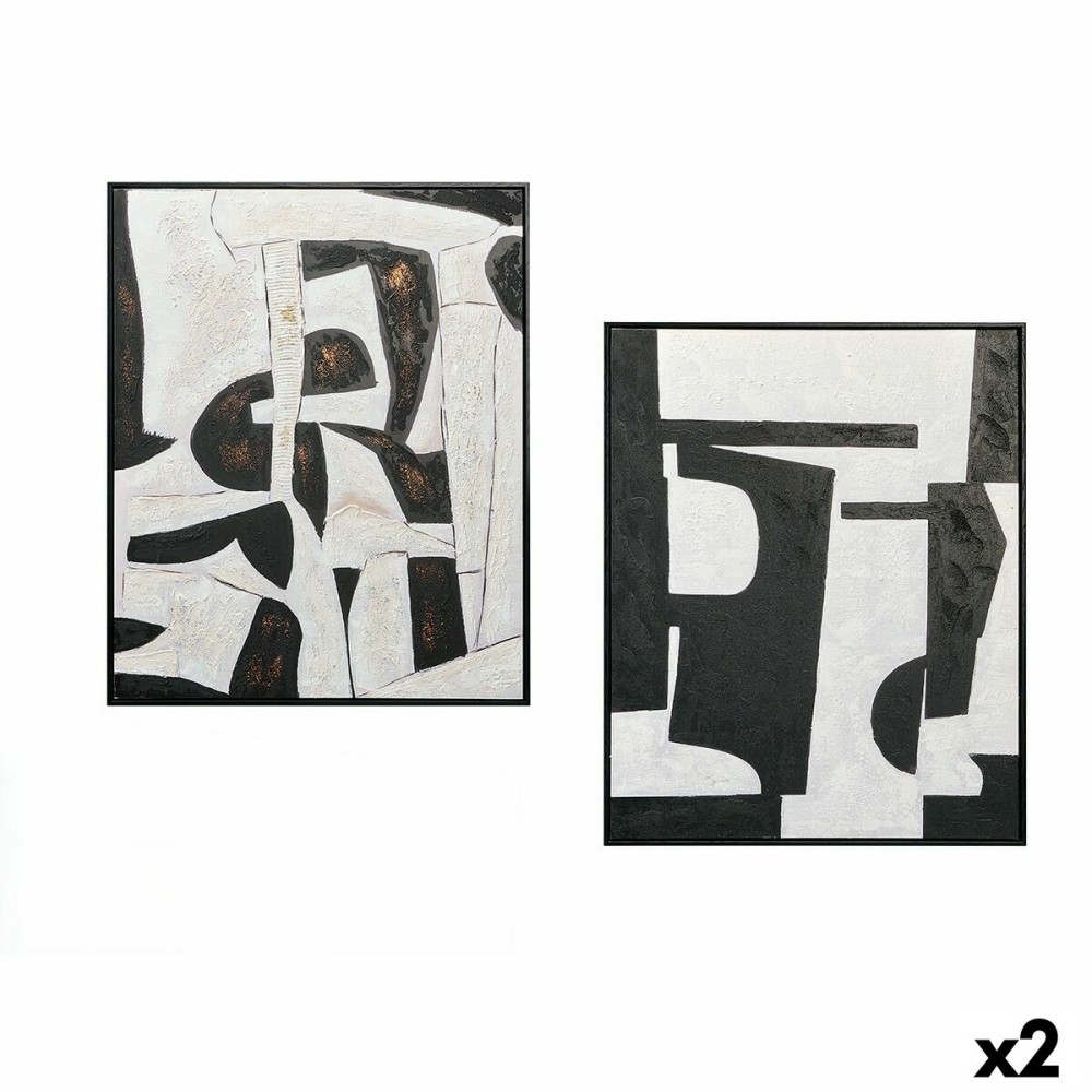Leinwand Gift Decor Lovers Weiß Schwarz 70 x 3,5 x 90 cm (2 Stück)