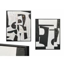 Toile Gift Decor Lovers Blanc Noir 70 x 3,5 x 90 cm (2 Unités)