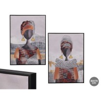 Leinwand Gift Decor Rot Grau Orange Damen 50 x 3 x 70 cm (4 Stück)