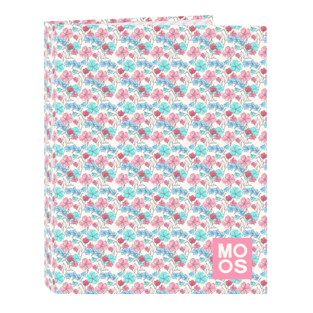 Ring binder Moos Flores Multicolour A4 26.5 x 33 x 4 cm