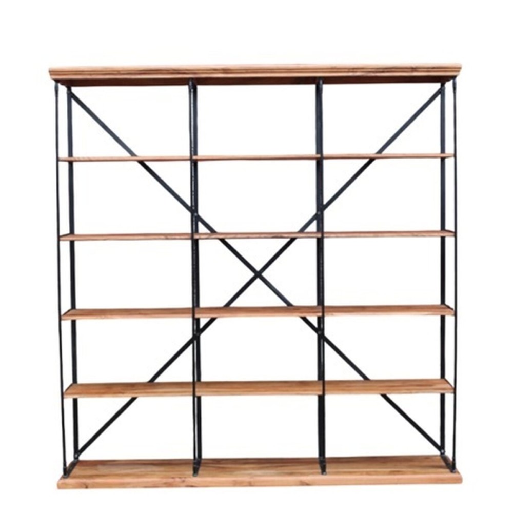 Regal Home ESPRIT Schwarz natürlich Holz Metall 213 x 43 x 220 cm
