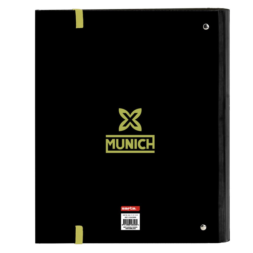 Ring binder Munich Beat Black 27 x 32 x 3.5 cm