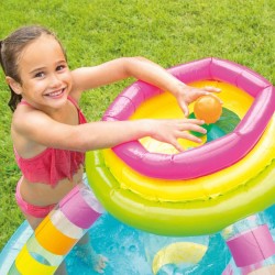 Inflatable Paddling Pool for Children Intex Rainbow 374 L 295 x 109 x 191 cm (2 Units)