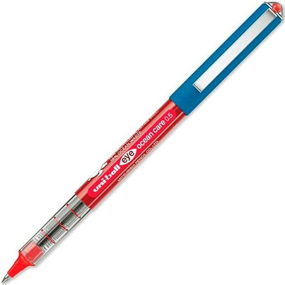 Liquid ink pen Uni-Ball ROLLERBALL EYE OCEAN CARE 0,5 mm Red (12 Units)