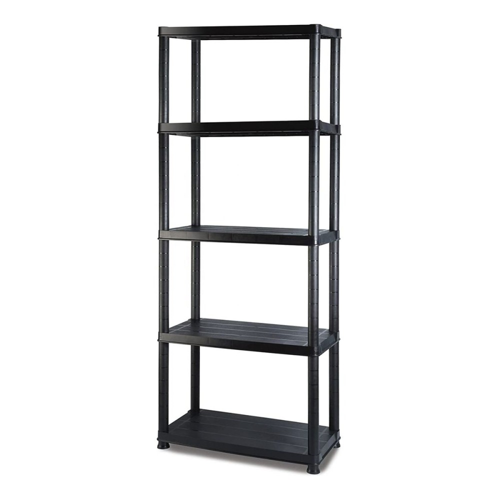 Marbueno Regal 5 Böden Kunststoff Schwarz 61x31x171 cm Garten 10538