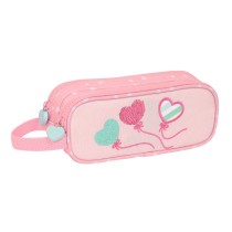 Zweifaches Mehrzweck-Etui BlackFit8 Globitos Rosa 21 x 8 x 6 cm