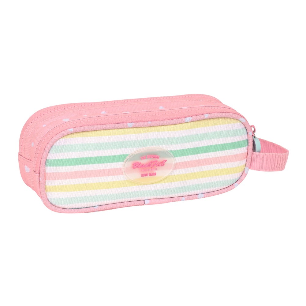 Zweifaches Mehrzweck-Etui BlackFit8 Globitos Rosa 21 x 8 x 6 cm