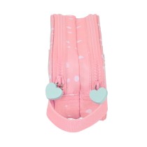 Zweifaches Mehrzweck-Etui BlackFit8 Globitos Rosa 21 x 8 x 6 cm