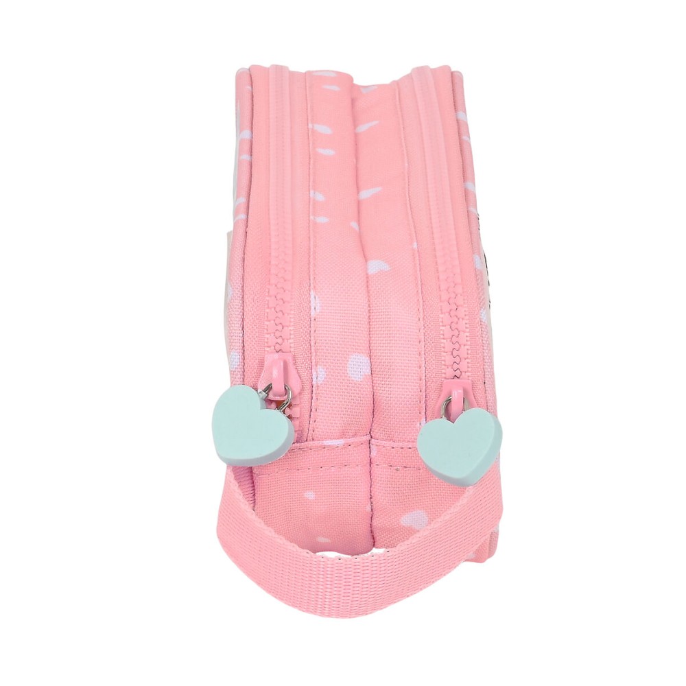 Zweifaches Mehrzweck-Etui BlackFit8 Globitos Rosa 21 x 8 x 6 cm