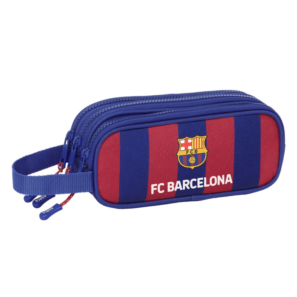 Dreifaches Mehrzweck-Etui F.C. Barcelona 24/25 Granatrot Marineblau 21 x 8.5 x 7 cm