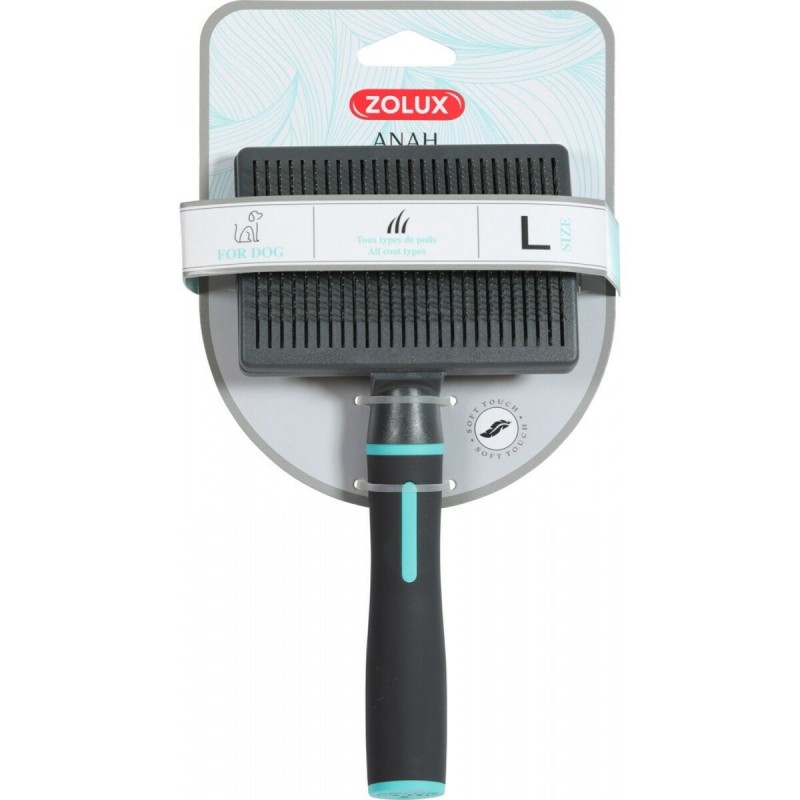 Dog Brush Zolux Anah Medium Extendable Multicolour Turquoise Black/Blue