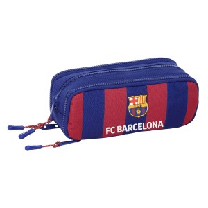 Dreifaches Mehrzweck-Etui F.C. Barcelona 24/25 Granatrot Marineblau 21 x 8 x 8 cm