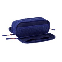 Trousse Fourre-Tout Triple F.C. Barcelona 24/25 Bordeaux Blue marine 21 x 8 x 8 cm