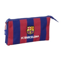 Trousse Fourre-Tout Triple F.C. Barcelona 24/25 Bordeaux Blue marine 22 x 12 x 3 cm