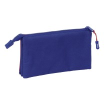 Trousse Fourre-Tout Triple F.C. Barcelona 24/25 Bordeaux Blue marine 22 x 12 x 3 cm