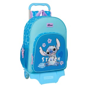 Cartable à roulettes Lilo & Stitch Hawaii Bleu 33 x 42 x 14 cm