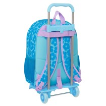 School Rucksack with Wheels Lilo & Stitch Hawaii Blue 33 x 42 x 14 cm