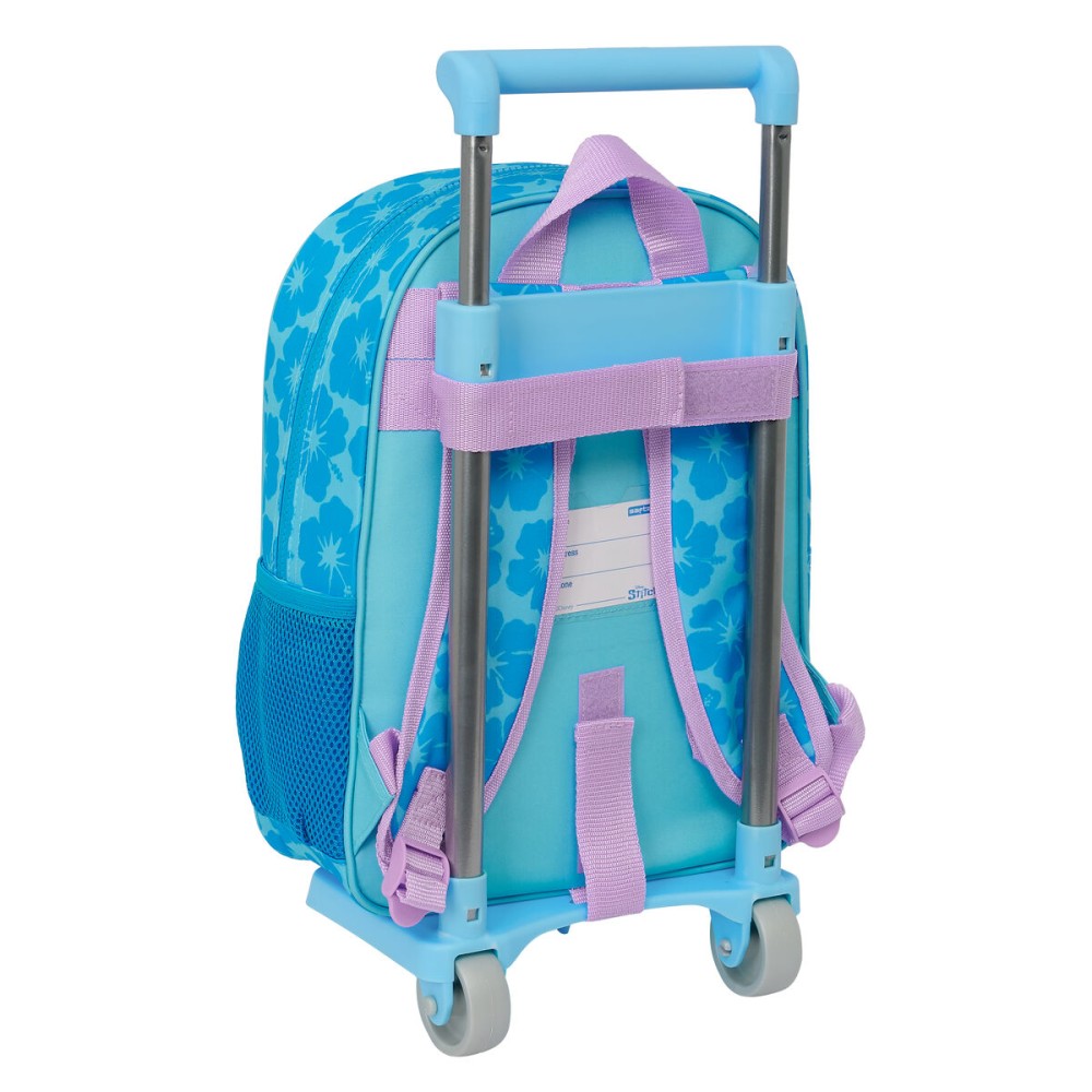 School Rucksack with Wheels Lilo & Stitch Hawaii Blue 26 x 34 x 11 cm